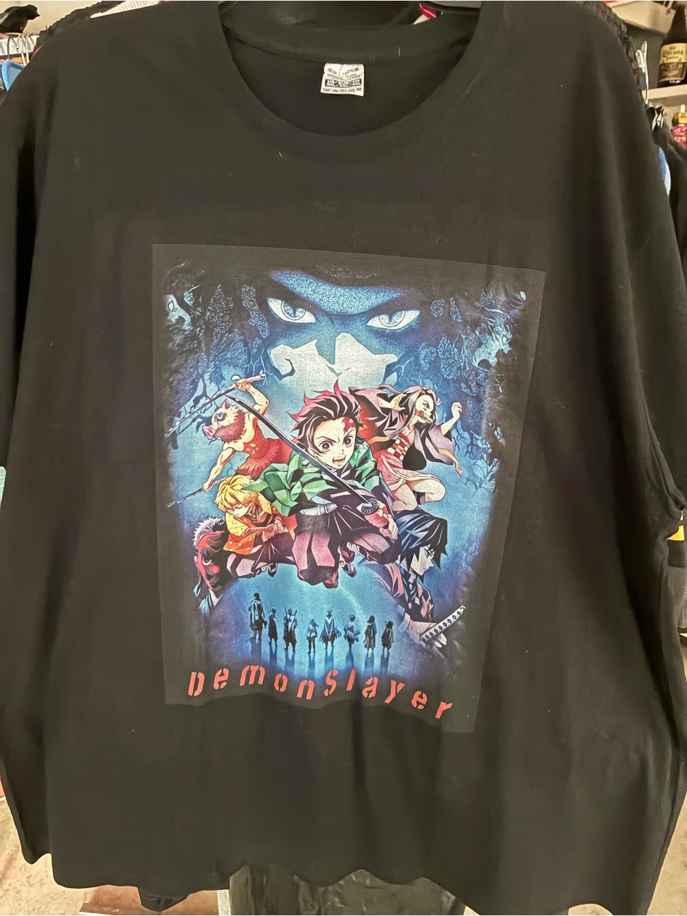 Demon Slayer Graphic Tee - Black with Vibrant Anime Art